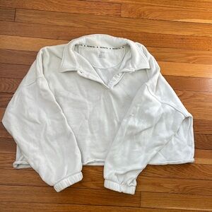 Aerie cropped white sweatshirt